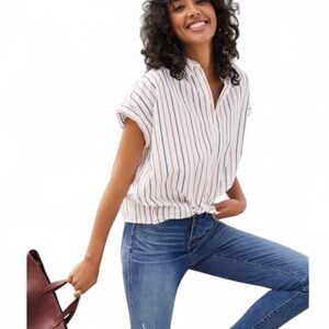 Madewell Women’s Central Shirt in Sadie Stripe- Size S